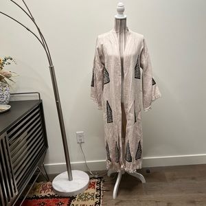 kimono handmade turkey print soft fringe